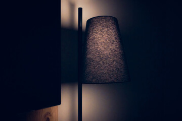 Retro wall lamp in the bedroom