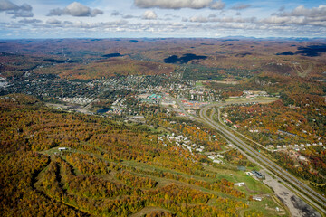 Saint-Sauveur Ski Area and Town Quebec Canada
