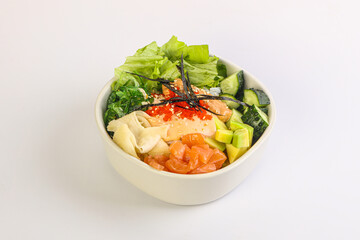 Poke with salmon and rice