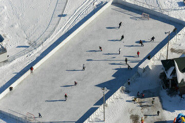 Outdoor Hockey and Winter Sports Quebec Canada