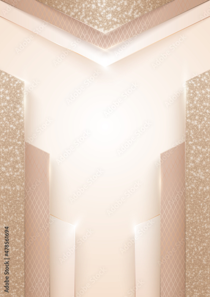 Canvas Prints vector abstract shiny luxury paper cut background in art deco style with glitter, golden lines and c