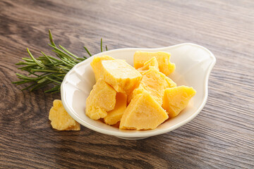 Pieces of delicous parmesan cheese