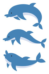 Simple blue dolphin
