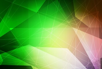 Light Green, Red vector texture with triangular style.