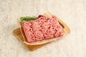 Raw beef minced meat for cooking