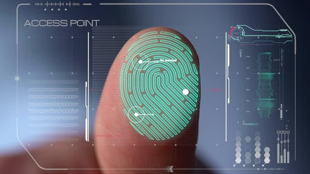 Closeup finger scan failing authorisation for system launch protection sensor