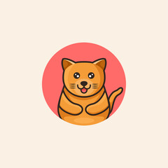 Cute cat illustration design character