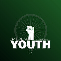 Vector Illustration of National Youth Day India January 12.