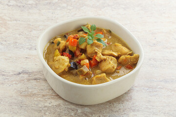 Thai yellow curry with chicken