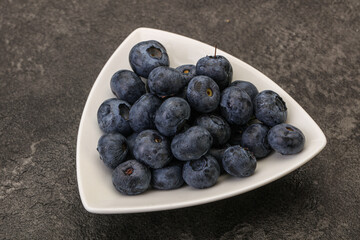 Ripe sweet tasty blueberries heap