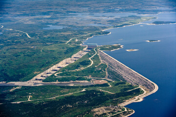 Naklejka premium Radisson Quebec Canada. Robert Bourassa Hydroelectric Project