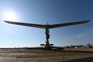 The back of the Caspian monster, against the background of the sky