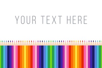 Colored pencil border with copyspace