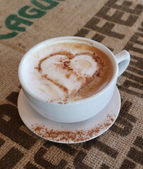 heart cup of coffee