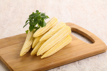 Vegan food - raw baby corn