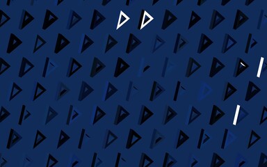Dark BLUE vector background with triangles.