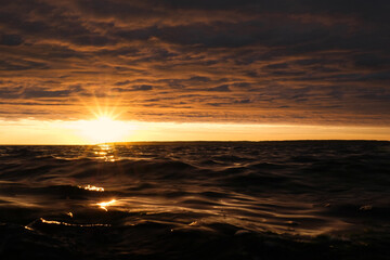 Fototapeta na wymiar sunset and clouds on the Baltic sea