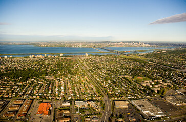 Montreal and St Lawrence from Brossard Quebec Canada