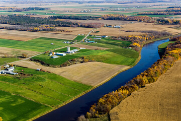 Fototapeta premium Fall Colours in Montérégie Quebec Canada