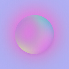 Spectrum abstract vaporwave holographic background with circle like bubble, trendy colorful backdrop in pastel neon color. For creative design cover