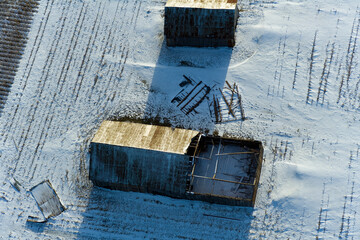 Rural Region West of Montreal in Winter Quebec Canada