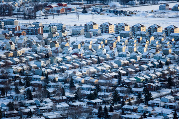 Vaudreuil-Dorion Suburb in Winter Quebec Canada