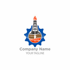 gas and oil resources logo vector icon,Oil Logo Design Symbol Icon.