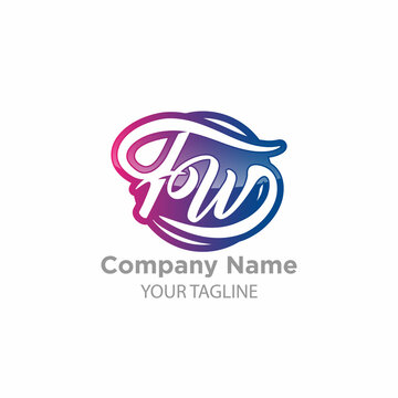 FW or WF letter logo. Unique attractive creative modern initial FW WF F W initial based letter icon logo