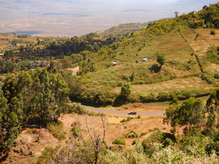 Fototapeta na wymiar Scenic view of Hill Ten against sky in Iten, Rural Kenya