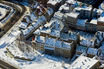 Naklejka premium Old Quebec. Quebec Winter Carnival. Quebec City Canada