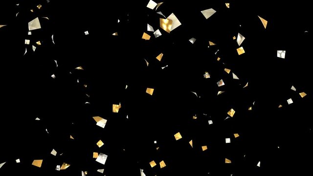 紙吹雪 金銀 パーティクル サイズ中 マスクあり [ループ対応] [別Verあり]