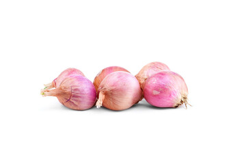 Shallot Red Vegetable white background isolated Clipping Path