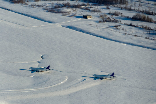 Abbandoned Jets at Mirabel Airport Quebec Canada