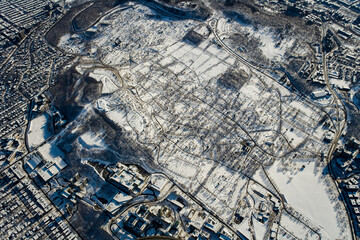 Mont Royal and University of Montréal. Quebec Canada