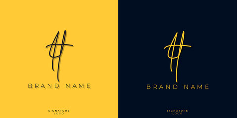 Minimal line art letters IT Signature logo. It will be used for Personal brand or other company.