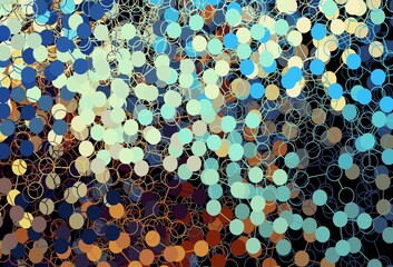 Dark Blue, Yellow vector template with circles.