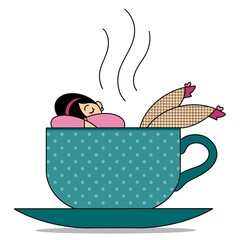 a symbol of fatigue after a party