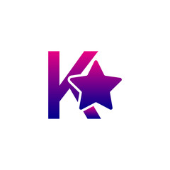 Vector initial L and star modern logo design