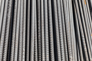 background and texture of rod or industrial steel for construction