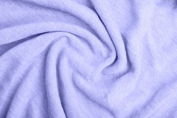 Close up of purple knitted textured background. Trendy color. Color 2022. Color of the year Very...
