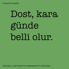 Turkish proverb meaning 
