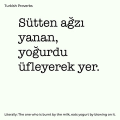 Turkish proverb meaning 