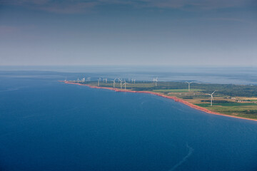 Wind Farm Electricity Generating Tignish Prince Edward Island Canada