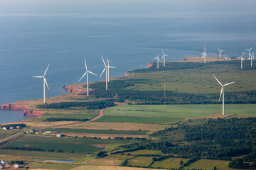 Wind Farm Electricity Generating Tignish Prince Edward Island Canada