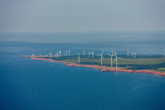 Wind Farm Electricity Generating Tignish Prince Edward Island Canada