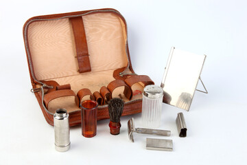 Antique shaving kit