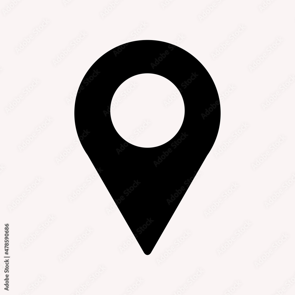Aufkleber vector icon of simple forms of point of location