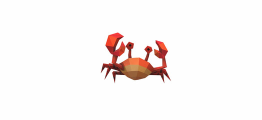 3d illustration of cancer isolated on white background - seafood - astrology