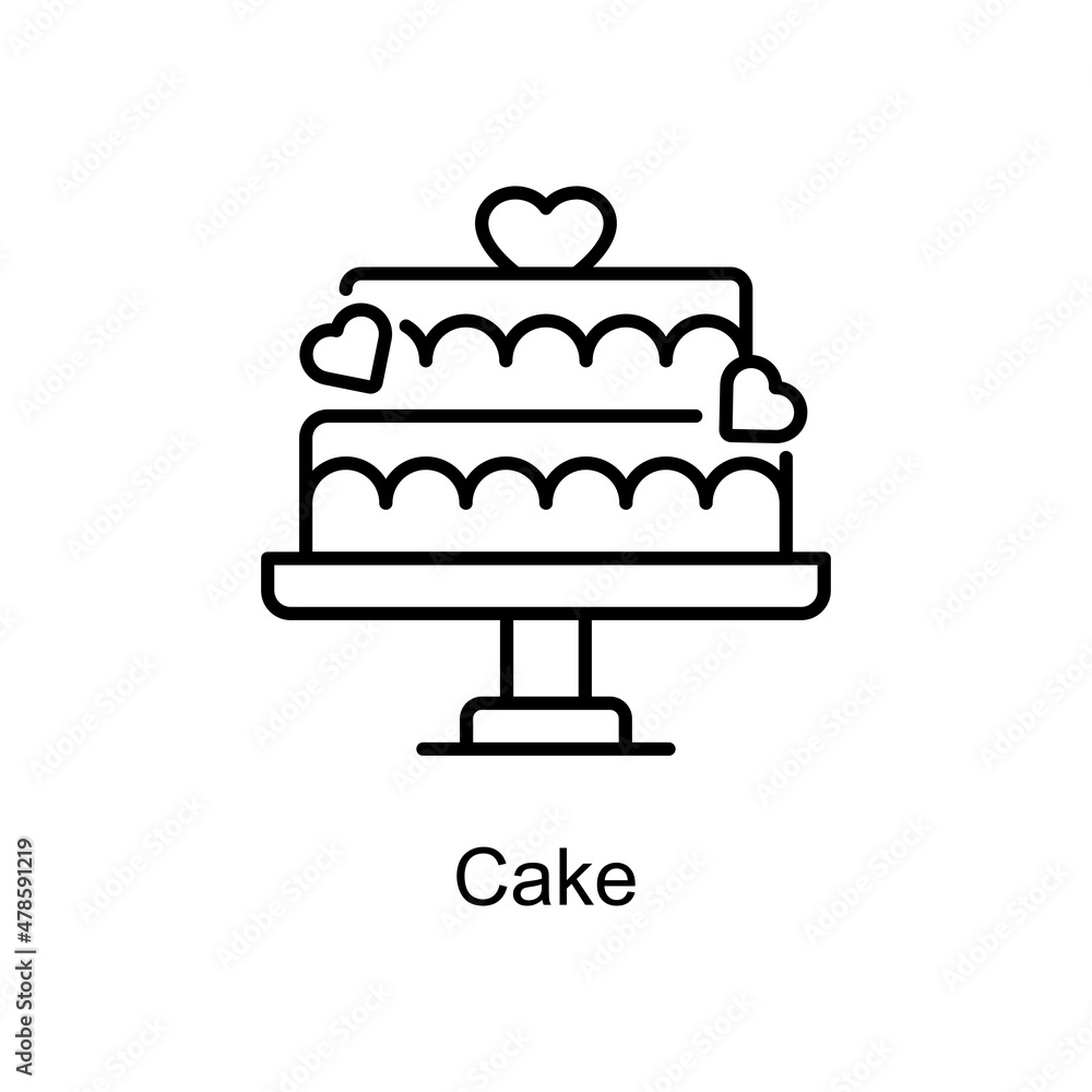 Poster Cake Vector line icons for your digital or print projects.