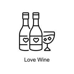 Love Wine Vector line icons for your digital or print projects.